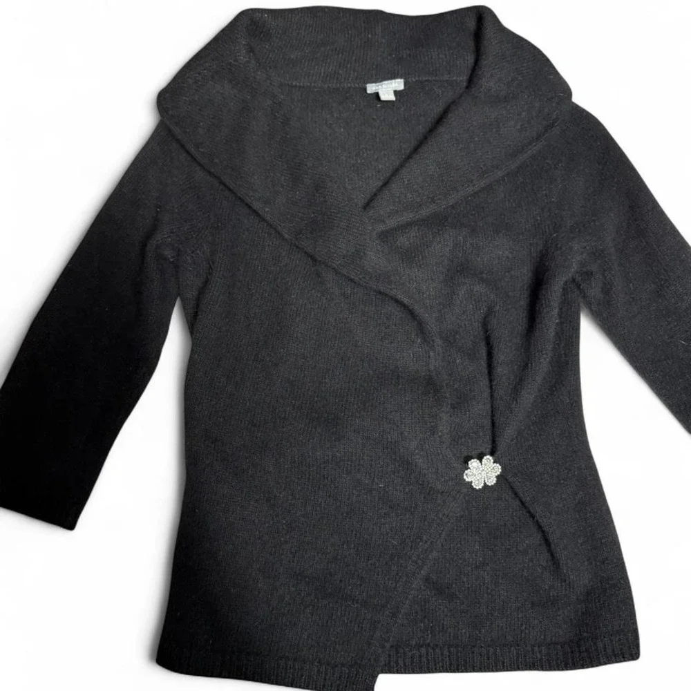 angora wool wrap sweater cardigan - Picture 1 of 8